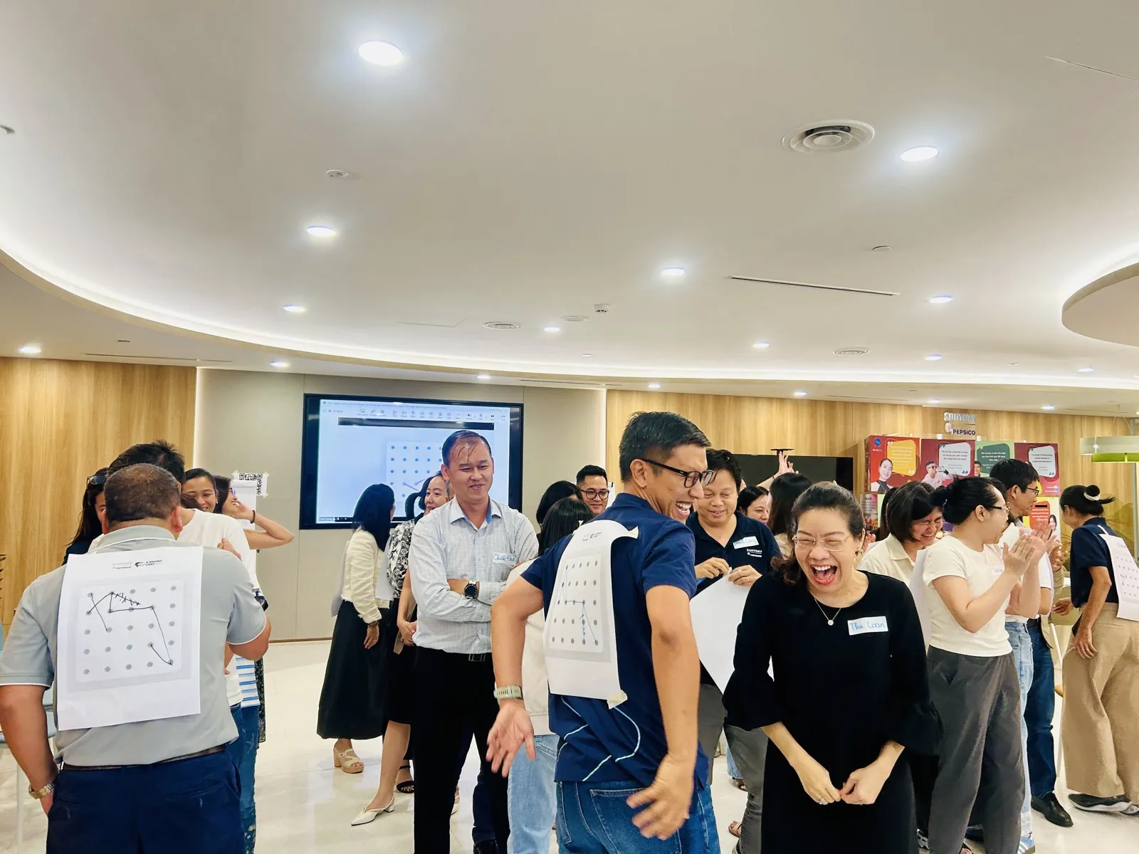 A lively moment during the group activity